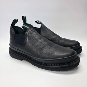 Georgia Boots Mens 11M Black Giant Romeo Leather Chelsea Waterproof Slip On Work